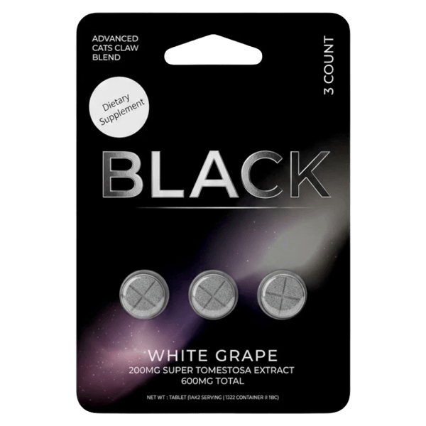 BLACK Super Tomentosa Extract Tablets (600mg - 3 Count) - 7OH.com