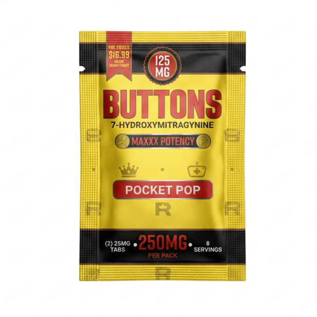 Buttons Maxxx Potency 7-OH Tablets (250mg - 2 Count) - 7OH.com