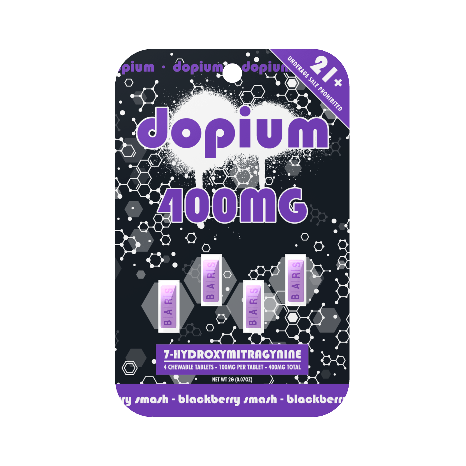 Dopium Bars 7-OH Tablets (400mg - 4 Count)