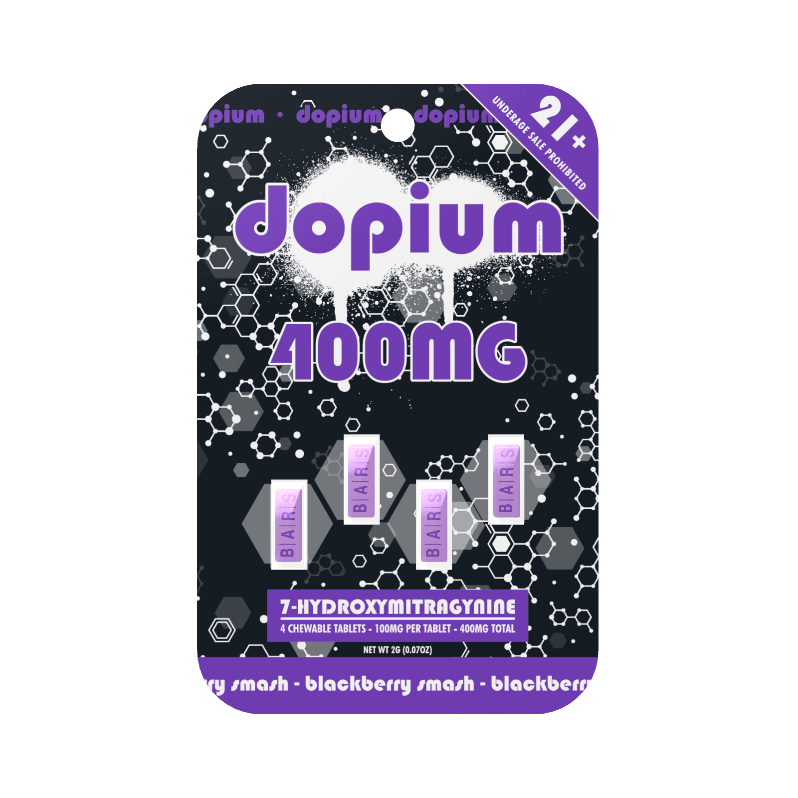 Dopium Bars 7-OH Tablets (400mg - 4 Count) | BOX OF 10