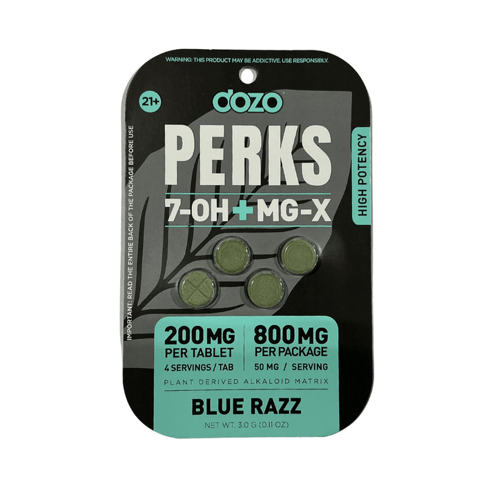 Dozo Perks 7-OH + MG-X Tablets (800mg - 4 Count) - 7OH.com