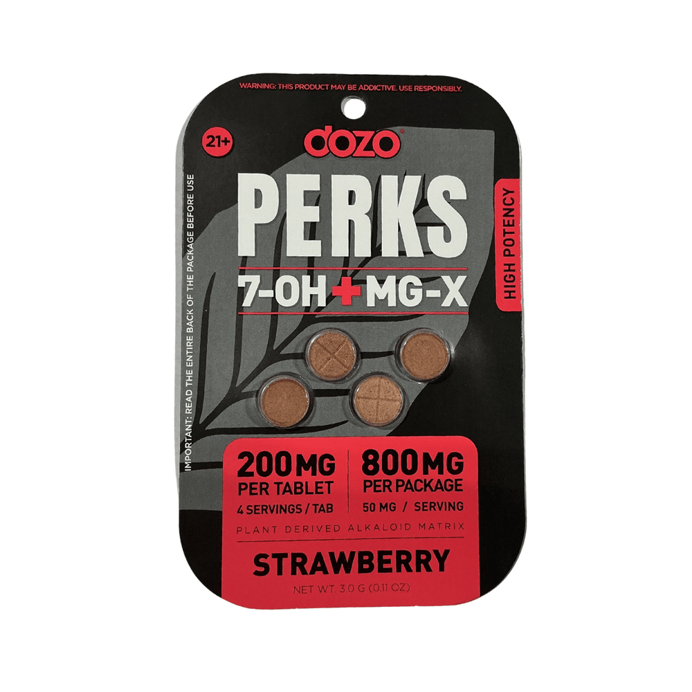 Dozo Perks 7-OH + MG-X Tablets (800mg - 4 Count) - 7OH.com