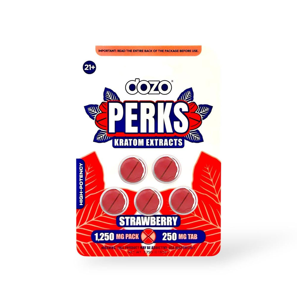 Dozo Perks Kratom Extract Tablets (1250mg - 5 Count) - 7OH.com