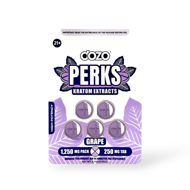 Dozo Perks Kratom Extract Tablets (1250mg - 5 Count) - 7OH.com