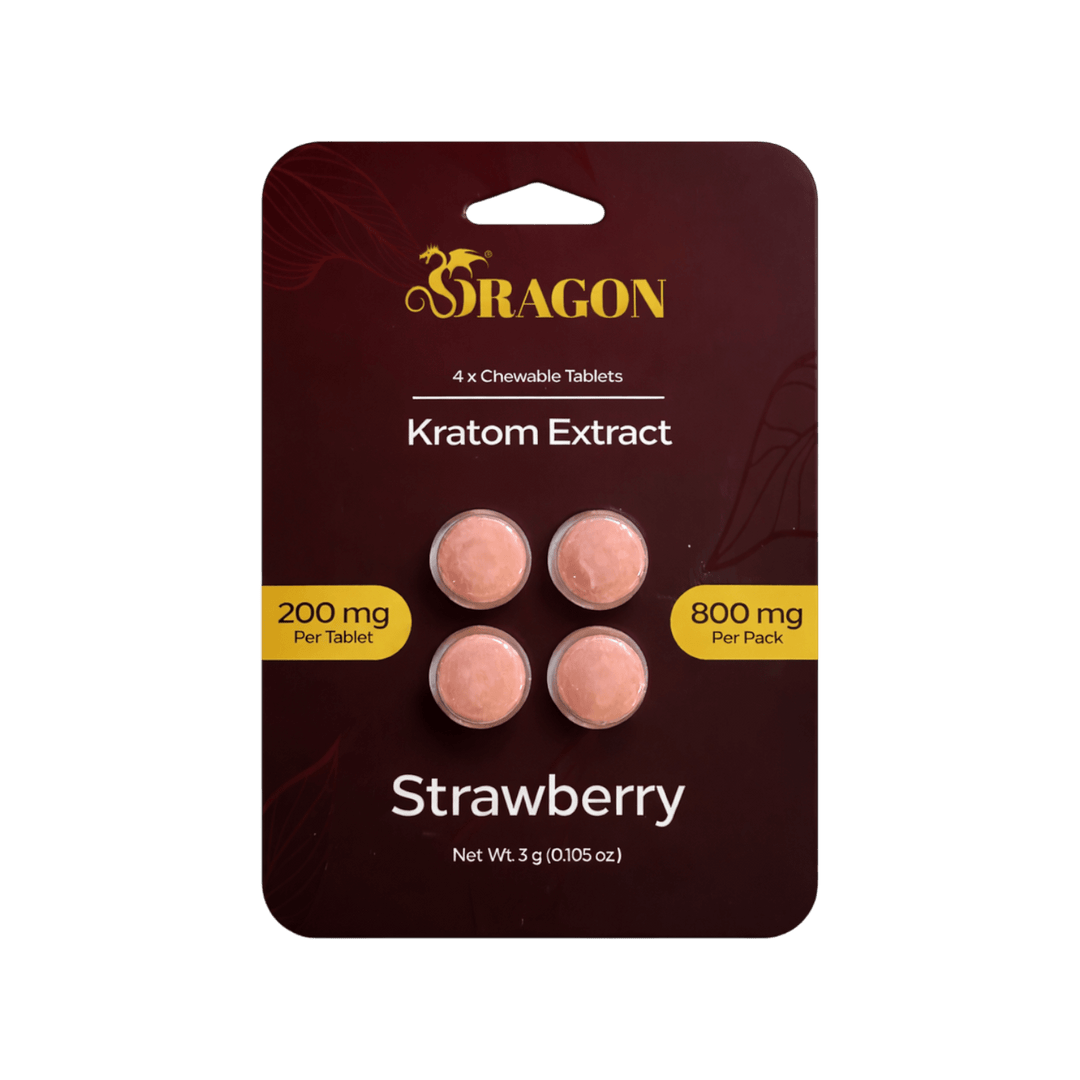 Dragon Kratom Extract Tablets (800mg - 4 Count) - 7OH.com