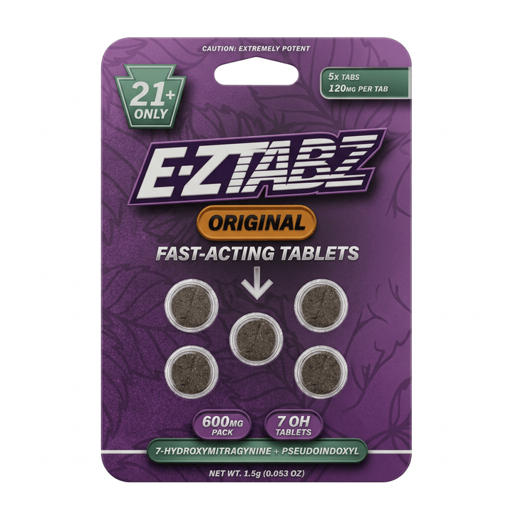 E-ZTabz 7-OH + Pseudo Tablets (600mg - 5 Count) - 7OH.com