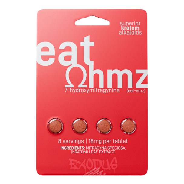 Eat Ohmz Super Kratom Alkaloid Tablets (72mg - 4 Count) - 7OH.com