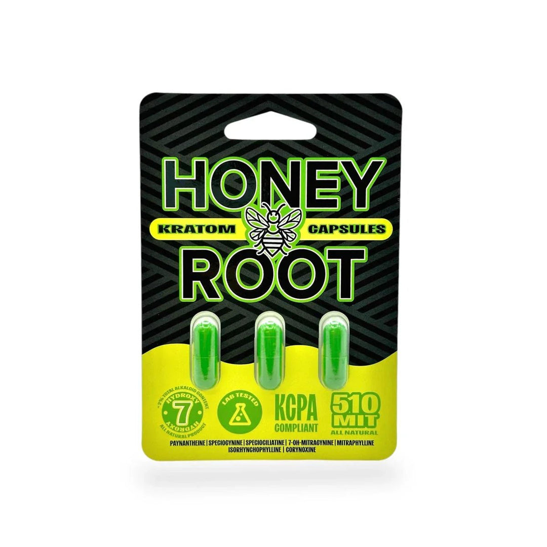 Honey Root 7 - OH + MIT Capsules (510mg – 3 Count) - 7OH.com