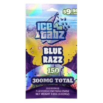 Ice Tabz 7-OH Tablets 300mg 2 Count pack, Blue Razz