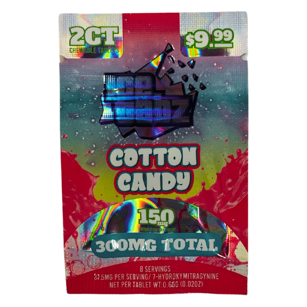 Ice Tabz 7-OH Tablets 300mg 2 Count pack, Cotton Candy