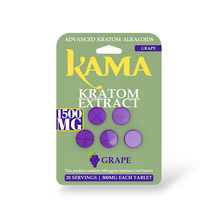 Kama Kratom Extract Tablets (1500mg - 5 Count) - 7OH.com