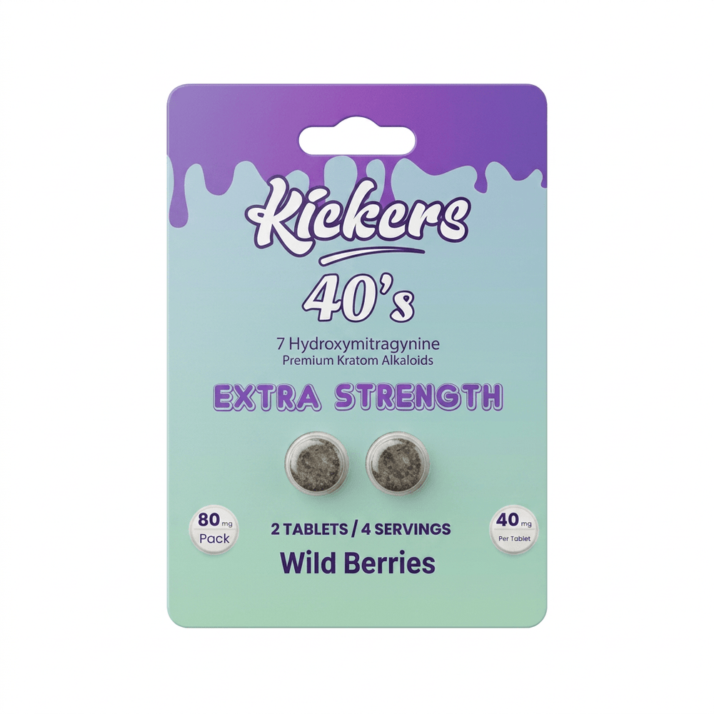 Kickers 40's Extra Strength 7-OH Tablets (80mg - 2 Count) - 7OH.com