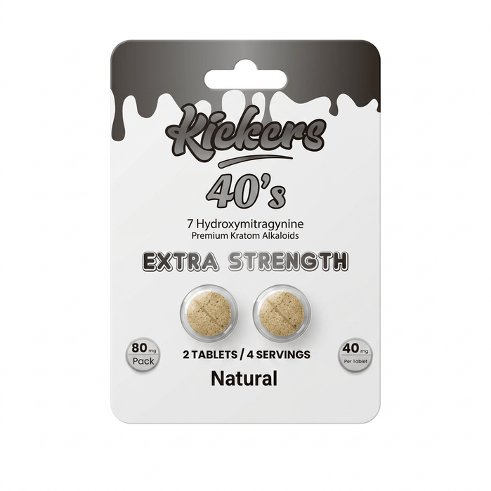 Kickers 40's Extra Strength 7-OH Tablets (80mg - 2 Count) - 7OH.com