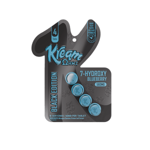 Kream Black Edition 7-OH tablets in blueberry, 140mg per tablet, 4-count blister pack
