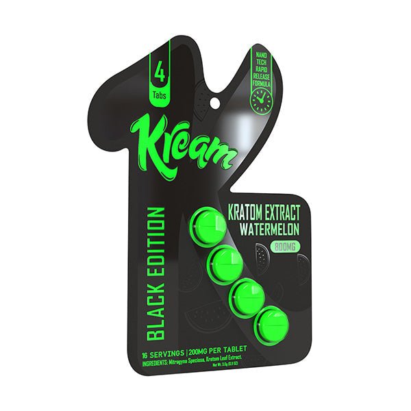 Kream Kratom Black Edition Tablets (800mg - 4 Count) - 7OH.com