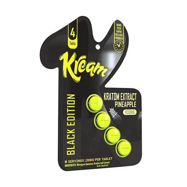 Kream Kratom Black Edition Tablets (800mg - 4 Count) - 7OH.com