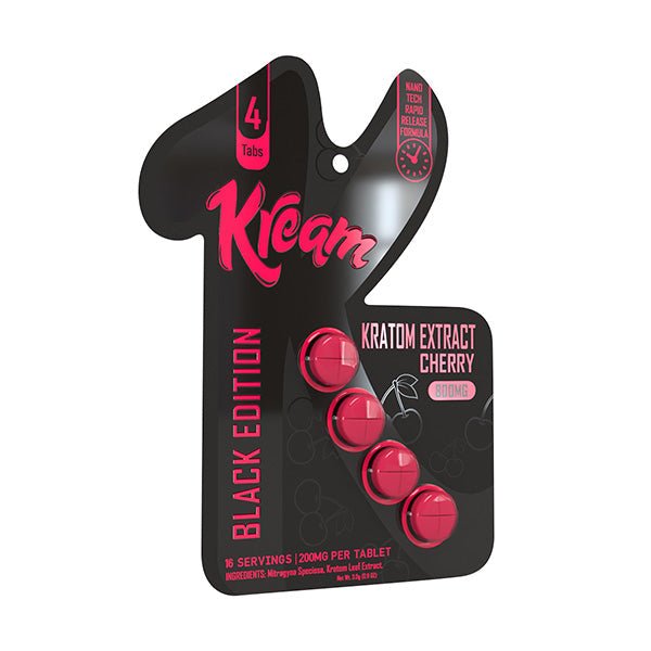 Kream Kratom Black Edition Tablets (800mg - 4 Count) - 7OH.com