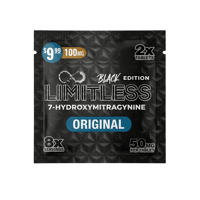 Limitless Black Edition 7-OH Tablets (100mg - 2 Count) - 7OH.com