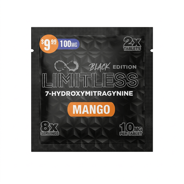 Limitless Black Edition 7-OH Tablets (100mg - 2 Count) - 7OH.com