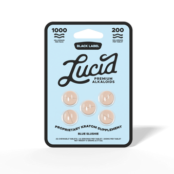 Lucid Black Label Kratom Tablets (1000mg - 5 Count) - 7OH.com