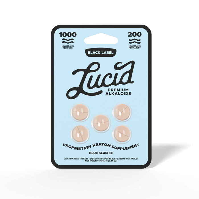 Lucid Black Label Kratom Tablets (1000mg - 5 Count) - 7OH.com