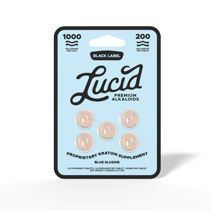 Lucid Black Label Kratom Tablets (1000mg - 5 Count) - 7OH.com