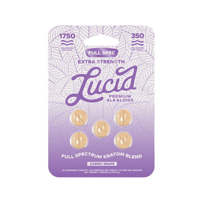 Lucid Extra Strength Full Spectrum Kratom Blend Tablets (1750mg - 5 Count) - 7OH.com