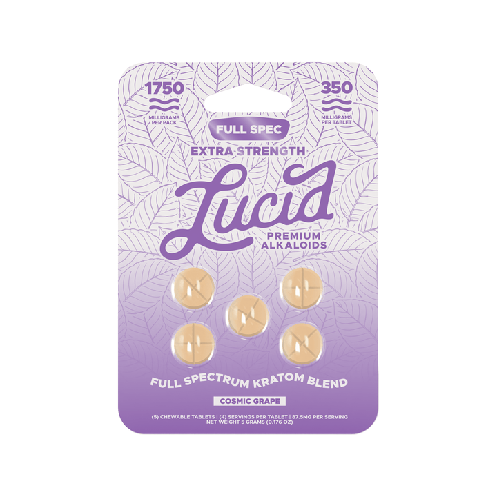 Lucid Extra Strength Full Spectrum Kratom Blend Tablets (1750mg - 5 Count) - 7OH.com