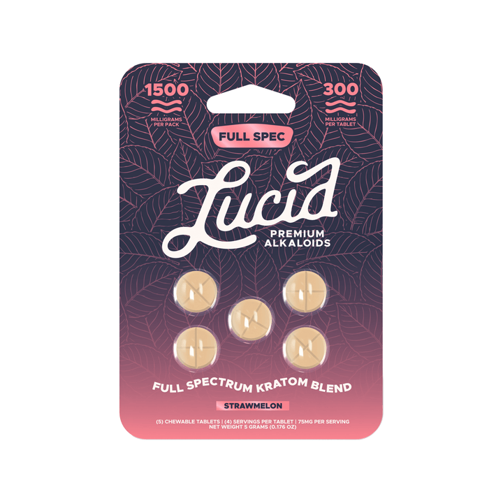 Lucid Full Spectrum Kratom Blend Tablets (1500mg - 5 Count) - 7OH.com