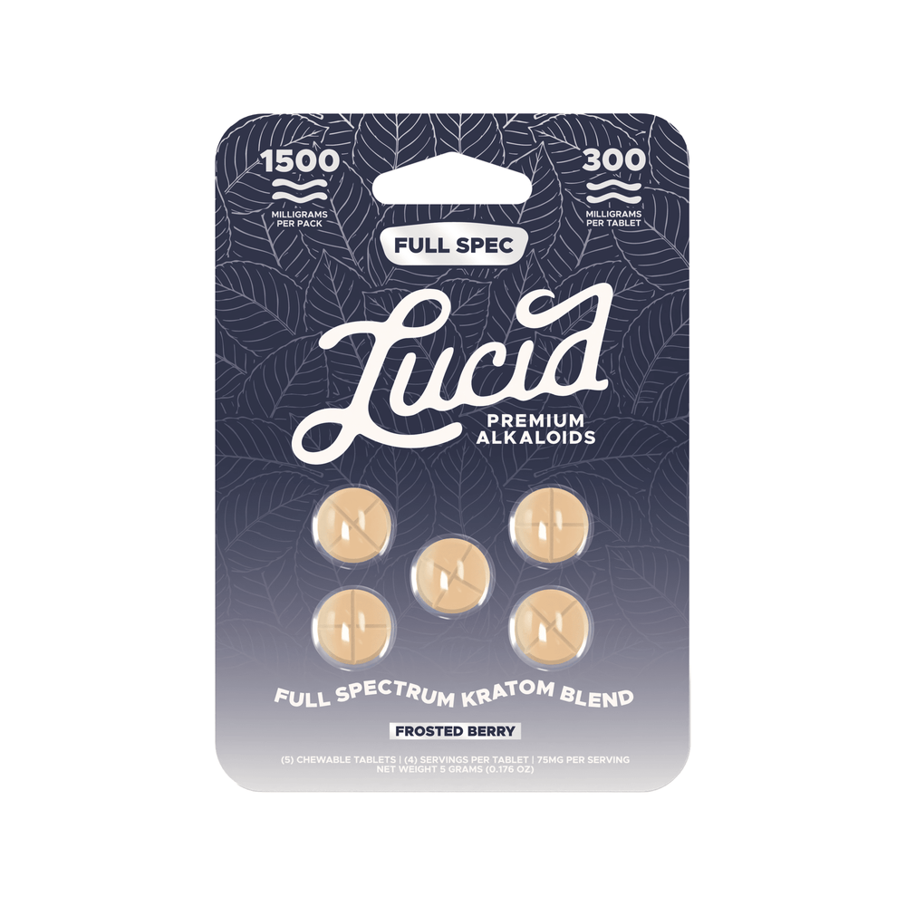 Lucid Full Spectrum Kratom Blend Tablets (1500mg - 5 Count) - 7OH.com