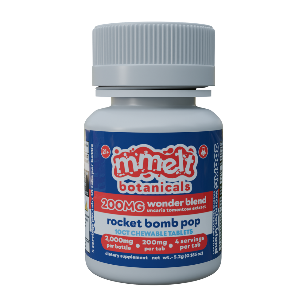 mmelt Botanicals Wonder Blend Uncaria Tomentosa Tablets (2000mg - 10 Count) - Rocket Bomb Pop