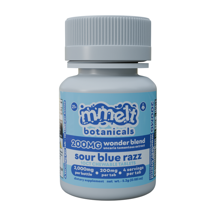 mmelt Botanicals Wonder Blend Uncaria Tomentosa Tablets (2000mg - 10 Count) - Sour Blue Razz