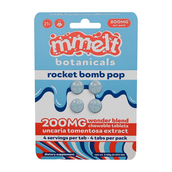 mmelt Botanicals Wonder Blend Uncaria Tomentosa Tablets (800mg - 4 Count) - Rocket Bomb Pop