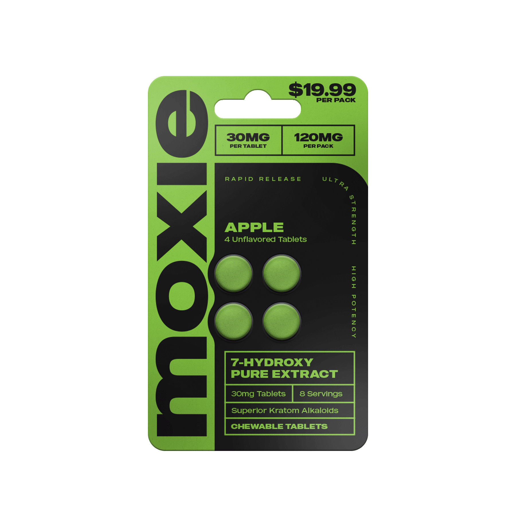 Moxie 7-Hydroxy Pure Extract Tablets (120mg - 4 Count) | BOX OF 10