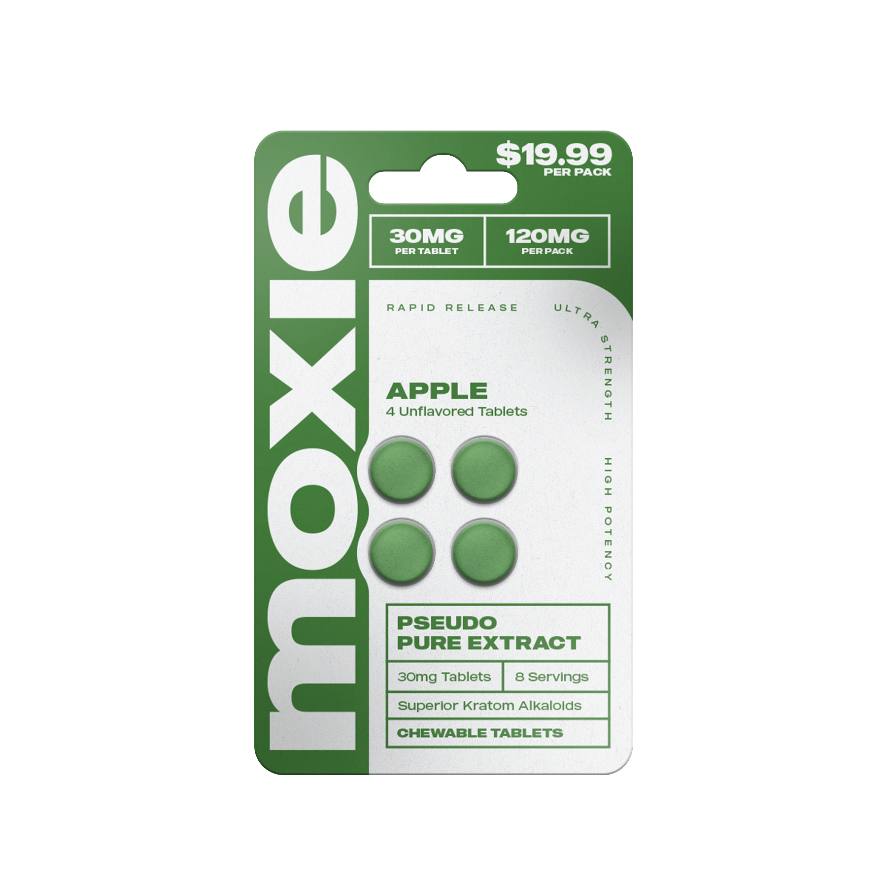 Moxie Pseudo Pure Extract Tablets (120mg - 4 Count)