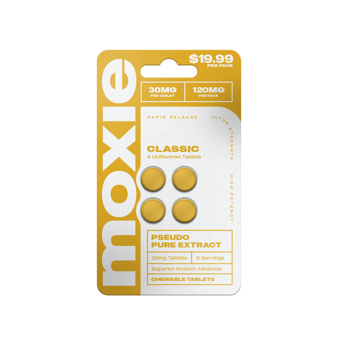 Moxie Pseudo Pure Extract Tablets (120mg - 4 Count) | BOX OF 10 - 7OH.com