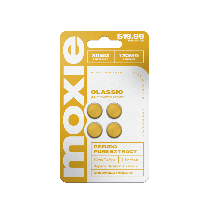 Moxie Pseudo Pure Extract Tablets (120mg - 4 Count) | BOX OF 10 - 7OH.com