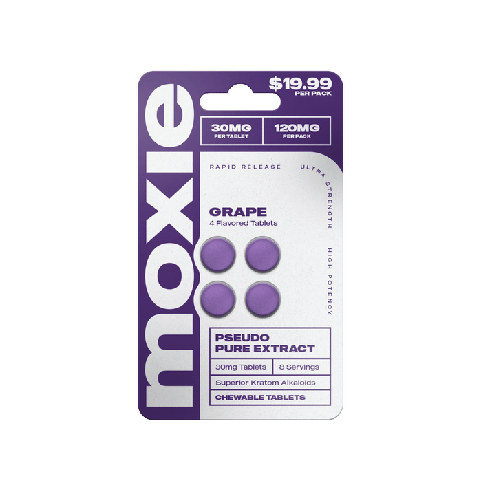 Moxie Pseudo Pure Extract Tablets (120mg - 4 Count) | BOX OF 10 - 7OH.com