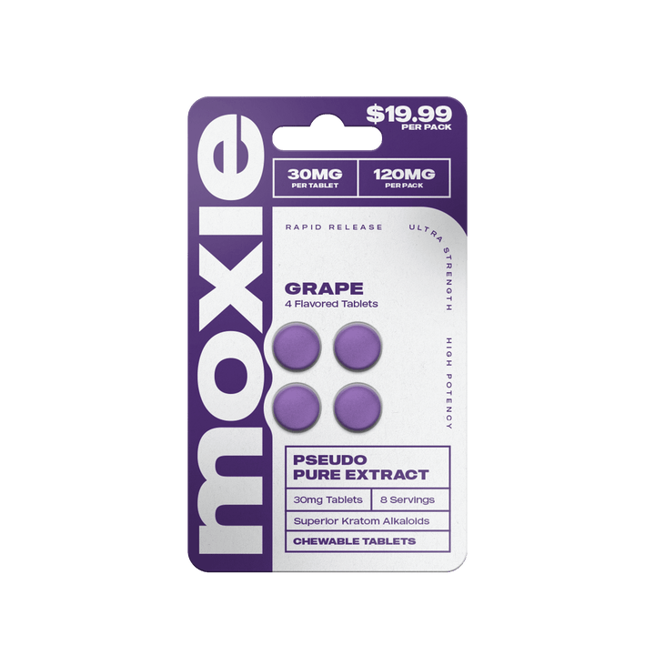 Moxie Pseudo Pure Extract Tablets (120mg - 4 Count) | BOX OF 10 - 7OH.com