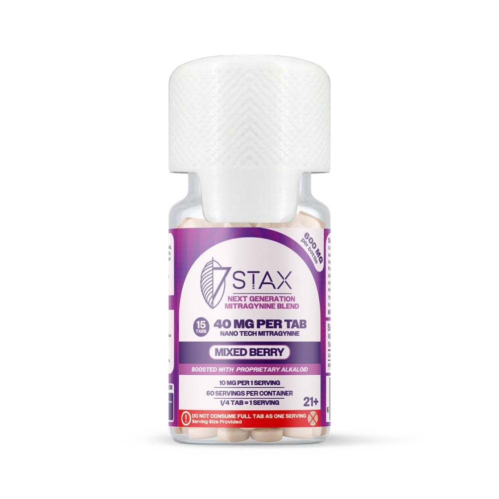 Nano Tech Mitragynine Tablets (600mg - 15 Count) - Mixed Berry - 7Stax