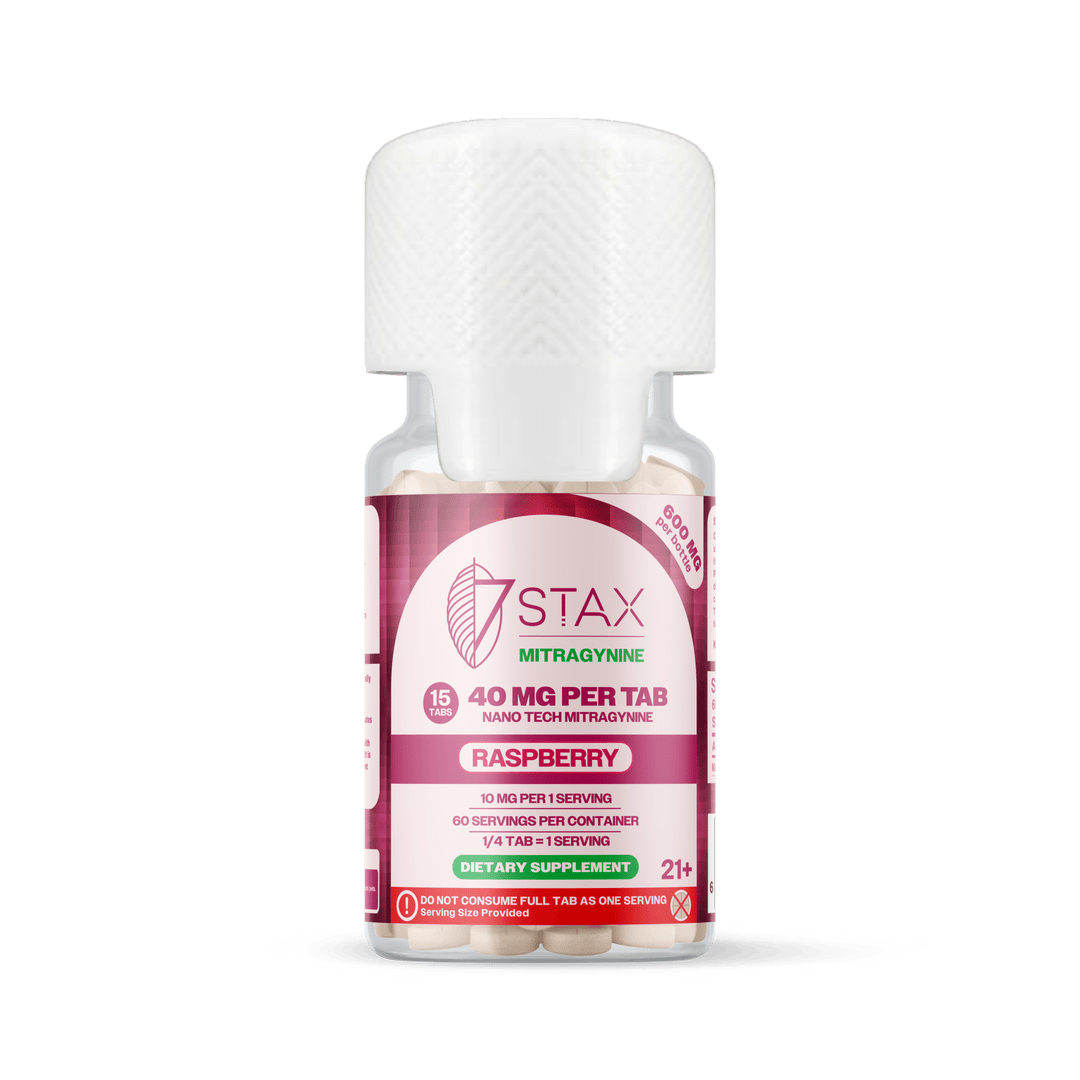Nano Tech Mitragynine Tablets (600mg - 15 Count) - Raspberry - 7Stax