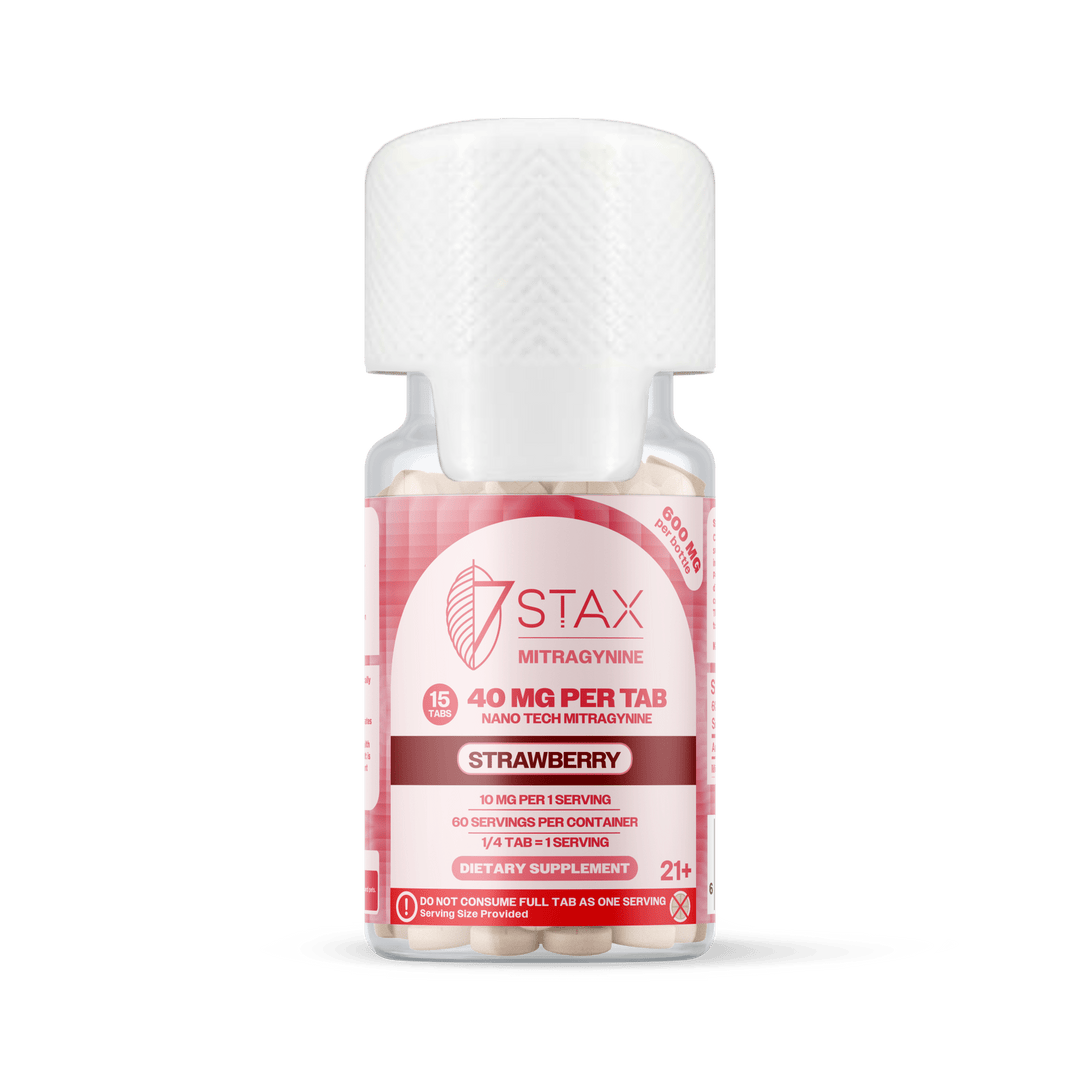 Nano Tech Mitragynine Tablets (600mg - 15 Count) - Strawberry - 7Stax
