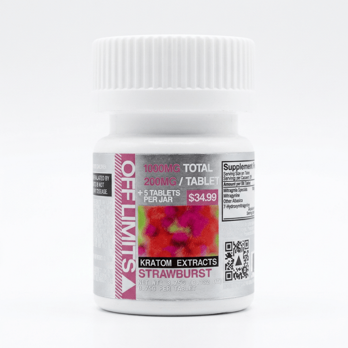 Off Limits Kratom Extract Tablets (1000mg - 5 Count) - 7OH.com