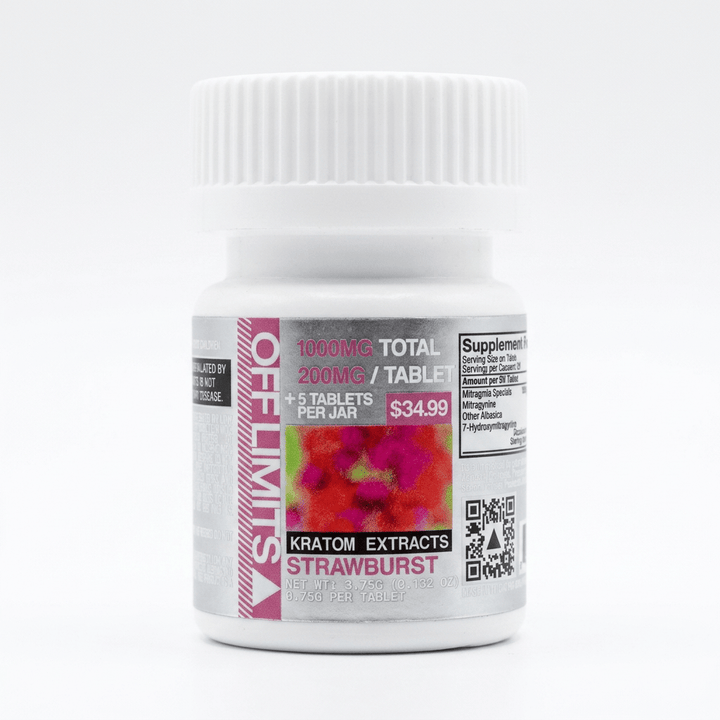 Off Limits Kratom Extract Tablets (1000mg - 5 Count) - 7OH.com