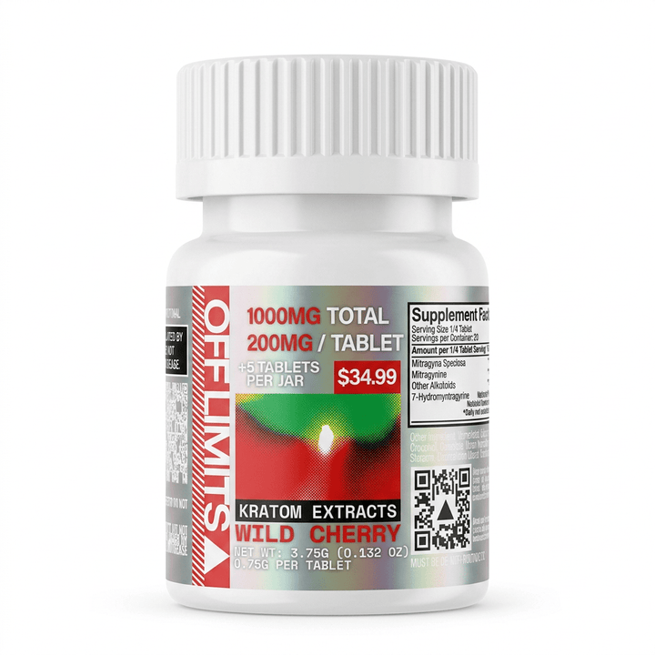 Off Limits Kratom Extract Tablets (1000mg - 5 Count) - 7OH.com