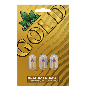 O.P.M.S. Gold Kratom Capsules (3 Count) - 7OH.com