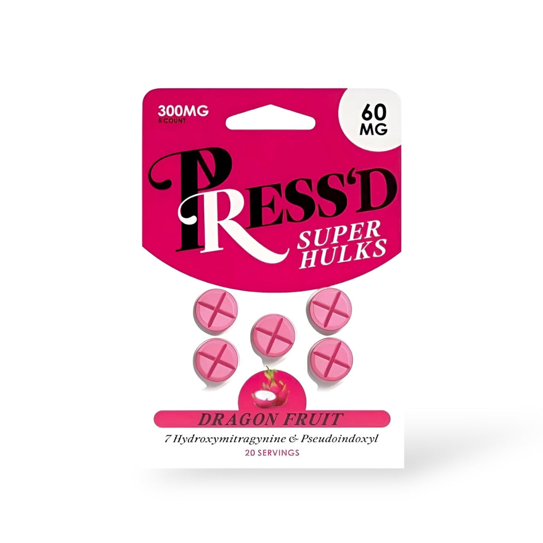 Press'd Super Hulks 7-OH & Pseudo Tablets (300mg - 5 Count)