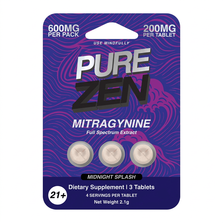 Pure Zen MIT Tablets (600mg - 3 Count) - 7OH.com