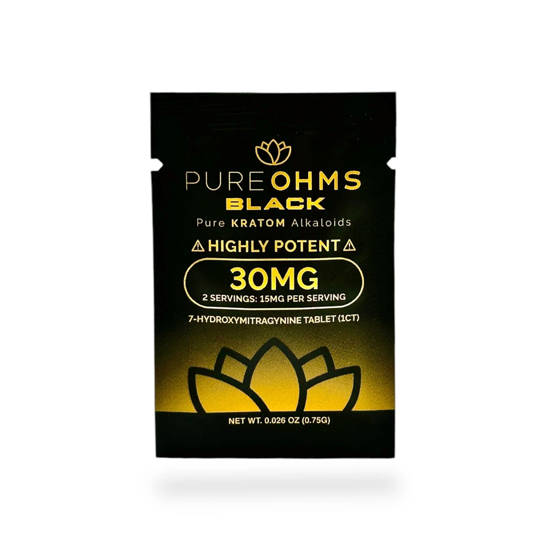 PureOhms Black 7-OH Tablets (30mg - 1 Count)