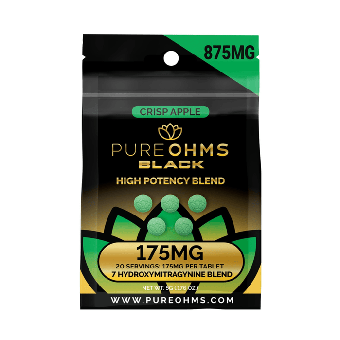 PureOhms Black 7 - OH Tablets (875mg - 5 Count) - 7OH.com